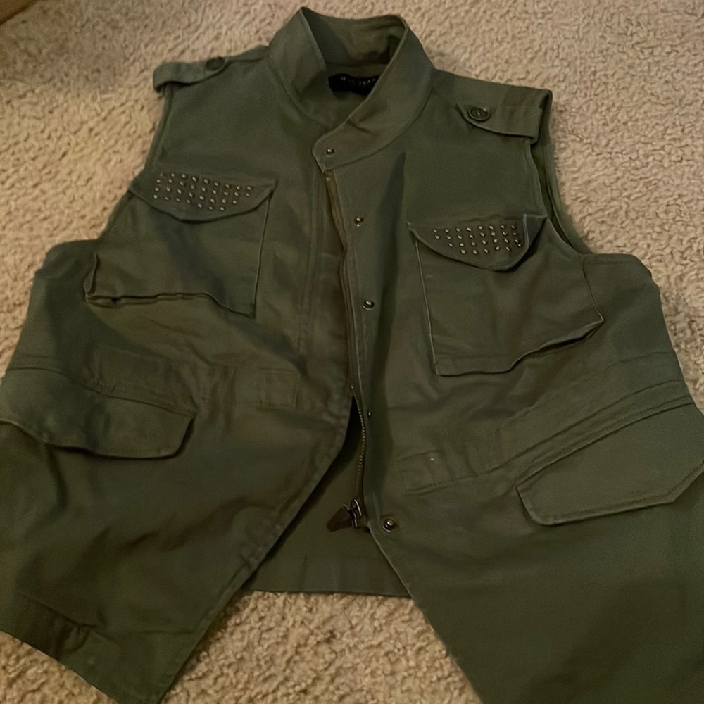 olive green vest